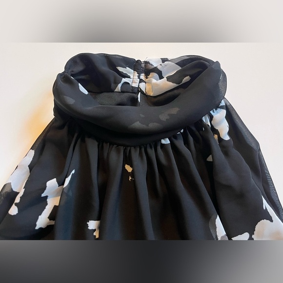 INC International Concepts Floral Halter Dress in Black and White Women’s Sz 10 - Picture 7 of 14